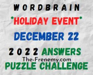 wordbrain holiday event 2022.